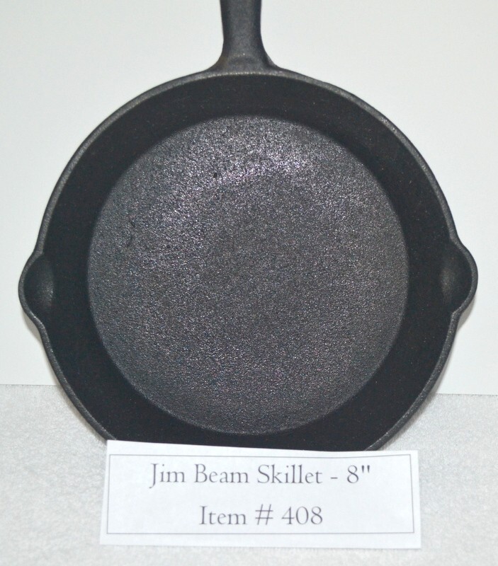 Skillet, # 408, Jim Beam, 8”dia, cast iron skillet, antiques, collectables, gift