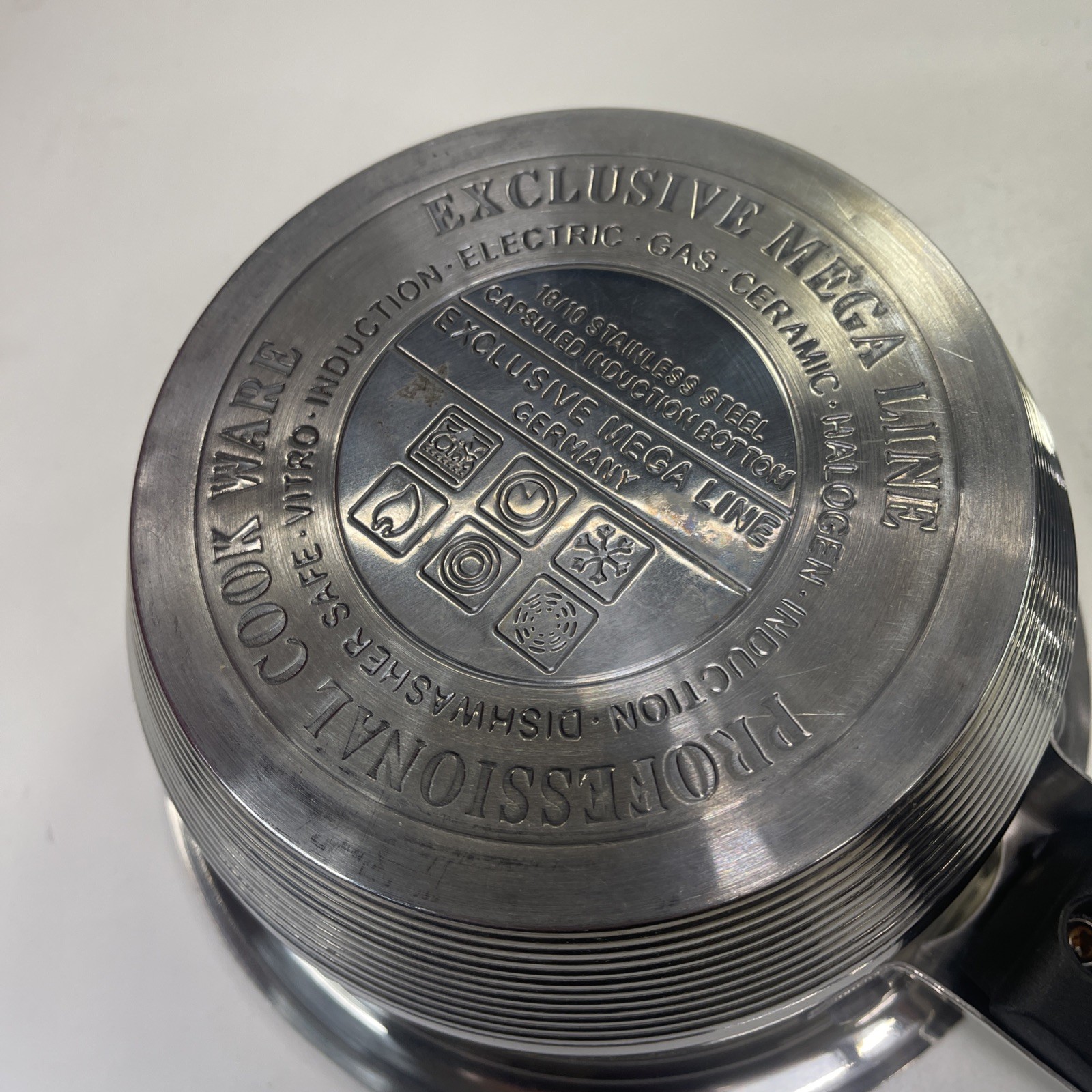 Rare Exclusive Mega Line Germany 18/10 SS 1.7L Sauce Pan W/ Temp Gauge Lid