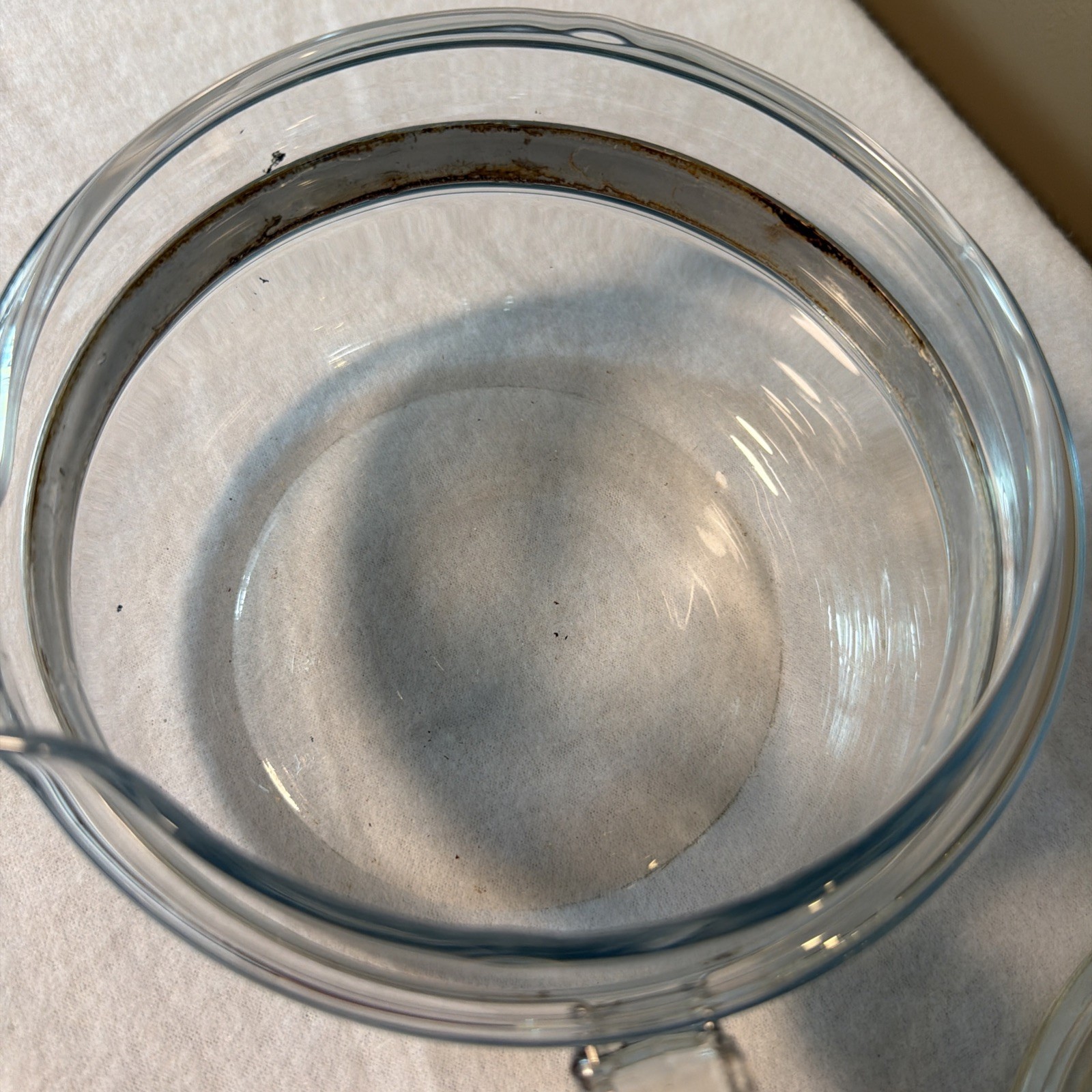 Vintage Pyrex Flameware Clear Glass Saucepan w original glass Lid 6212 b USA