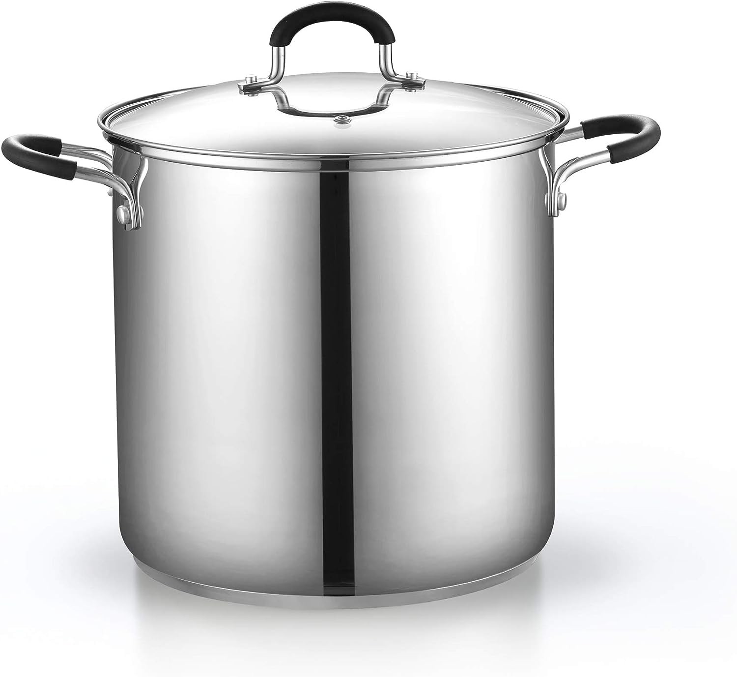 Cook N Home Basics 12 Quart Pasta Pot with Strainer, 18/10 12 Quarts, Silver
