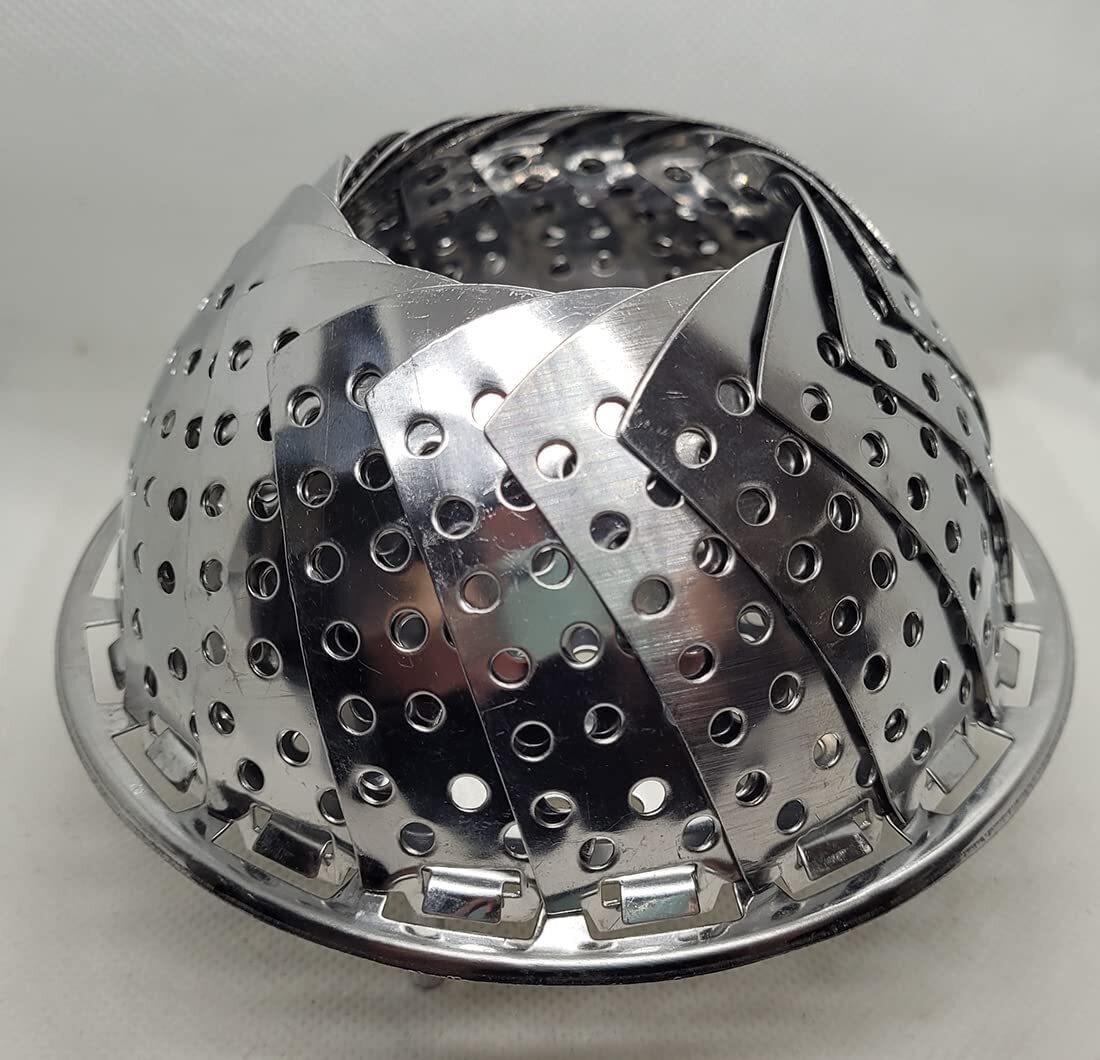 Adjustable Stainless Steel Steamer Basket Fits Various Pot Sizes 5.1″-8.6″