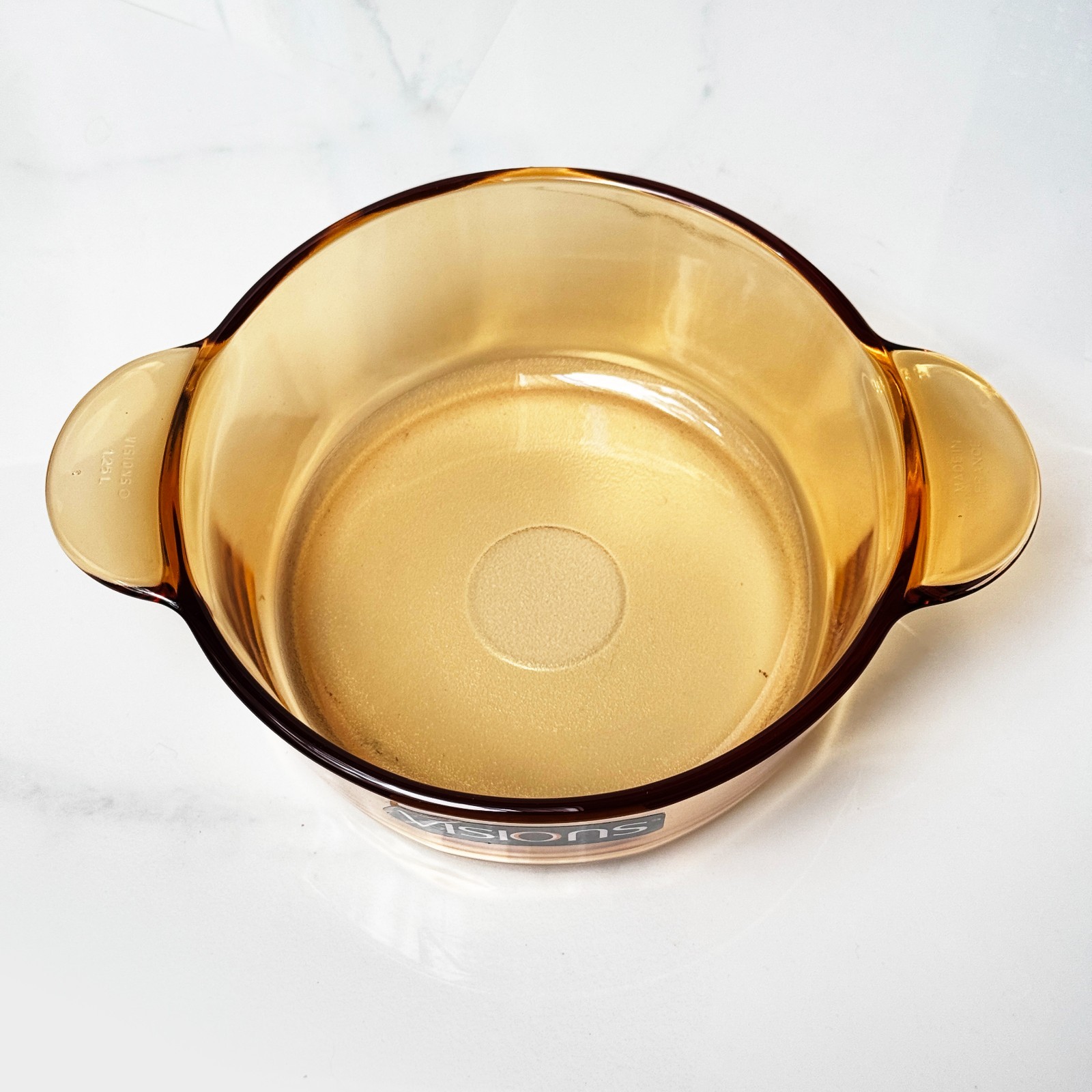 Visions Amber Yellow Pots Made in France w/Lids NEW 0.8L & 1.25L sold individual