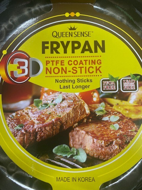 5 Frypans QUEENSENSE- PTFE Coating Non Stick Made in Korea 9, 10, 11, 12, 13 in