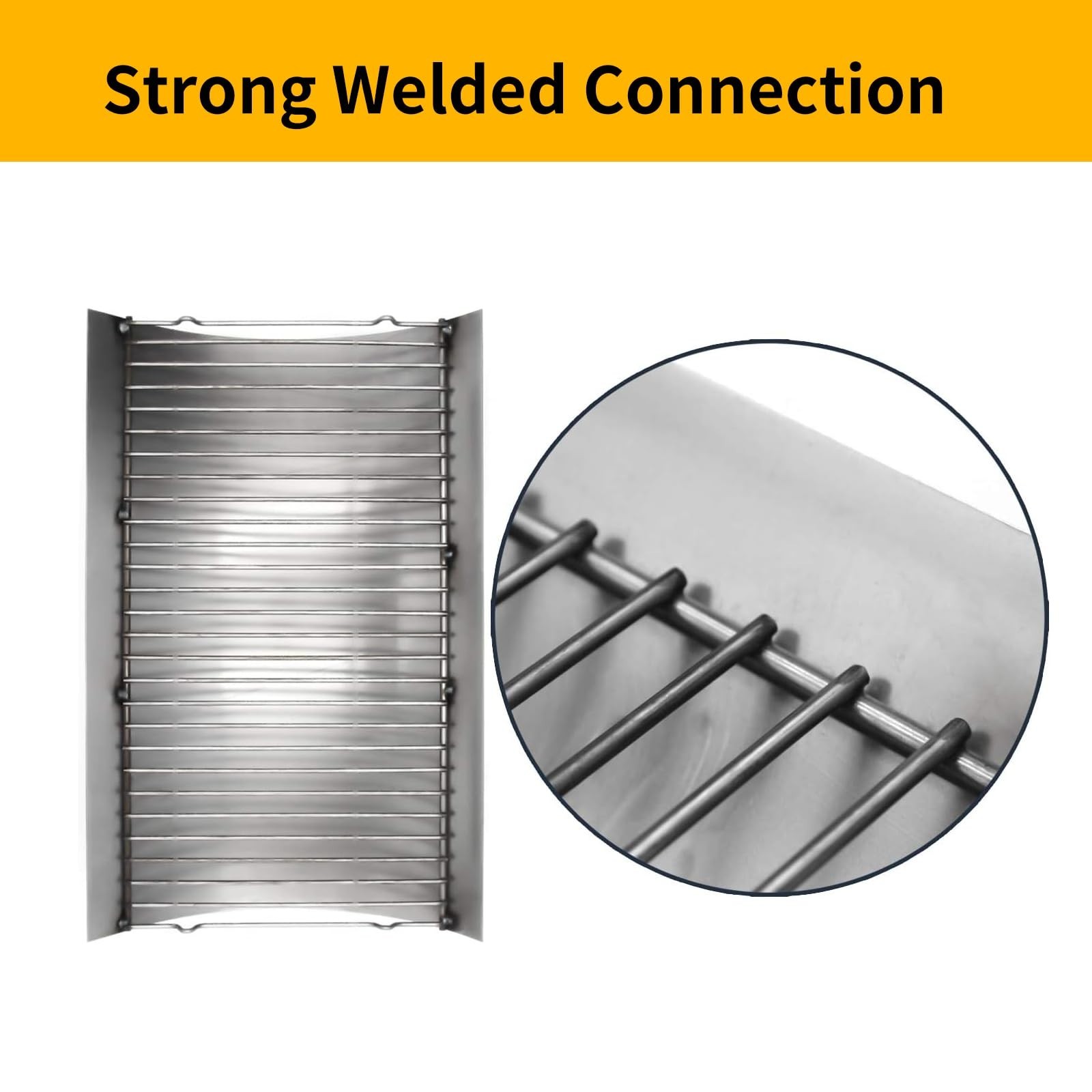 20″ Ash Drip Pan for Charcoal Grills, Replacement Parts with 2 Fire Grate Hanger