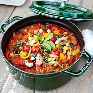 Cast Iron Dutch Oven 1.25-qt Round Cocotte, Made in France, Serves 1, Matte
