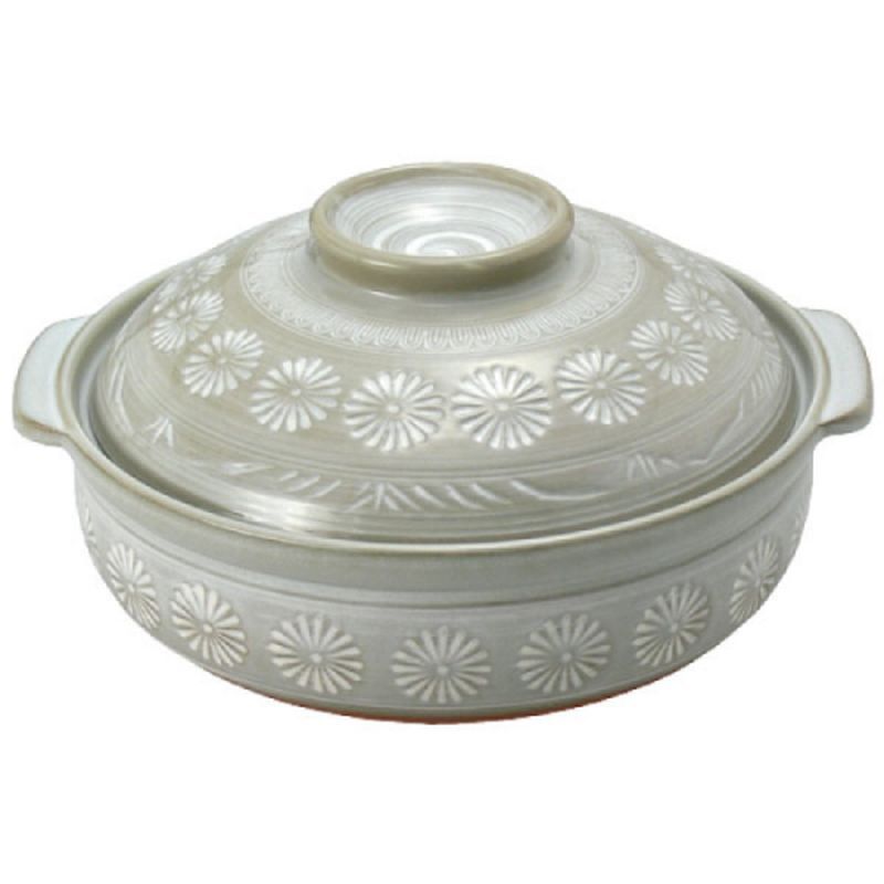 GINPO Made in Japan Mishima Clay Pot 25cm Bankoyaki Donabe 2-3 Person’s Use