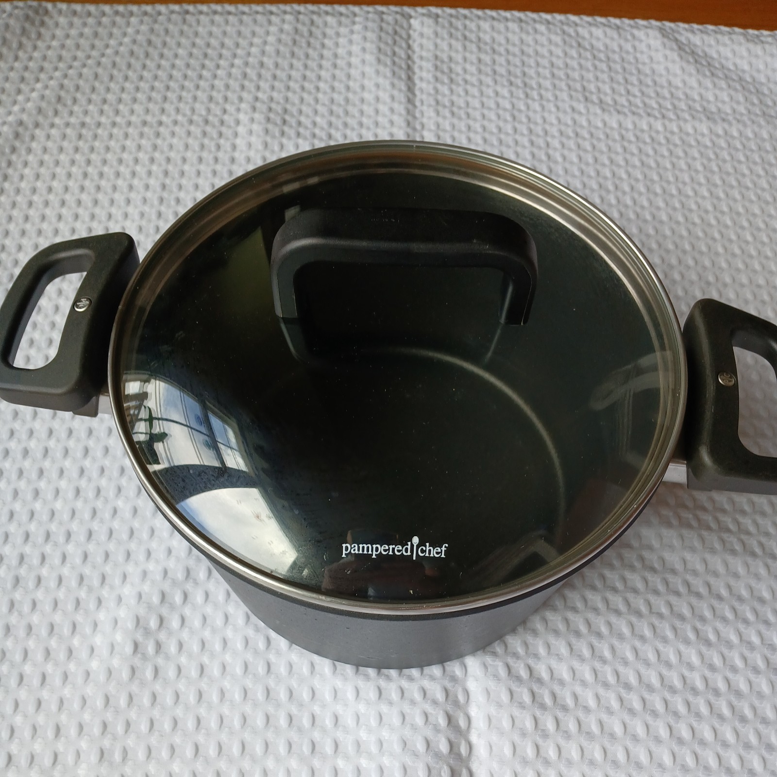RETIRED Pampered Chef 5.25 qt (5-L) Stock Pot W/Lid Nonstick Made In Germany