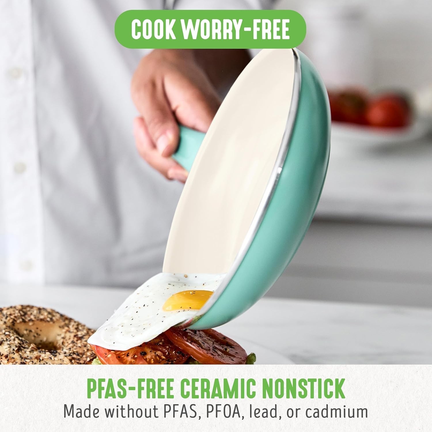 Professional Quality Non-Toxic Frying Pans Set – 7″ & 10″ with Stay-Cool Handles