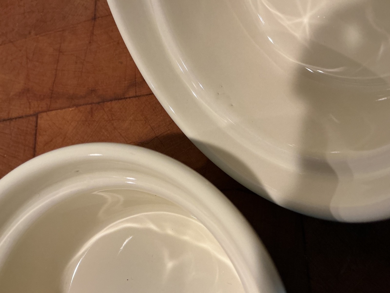 Set of 4 Light Blue & Cream 8 Ounce Ramekins Natural Elements from Kitchen Kraft