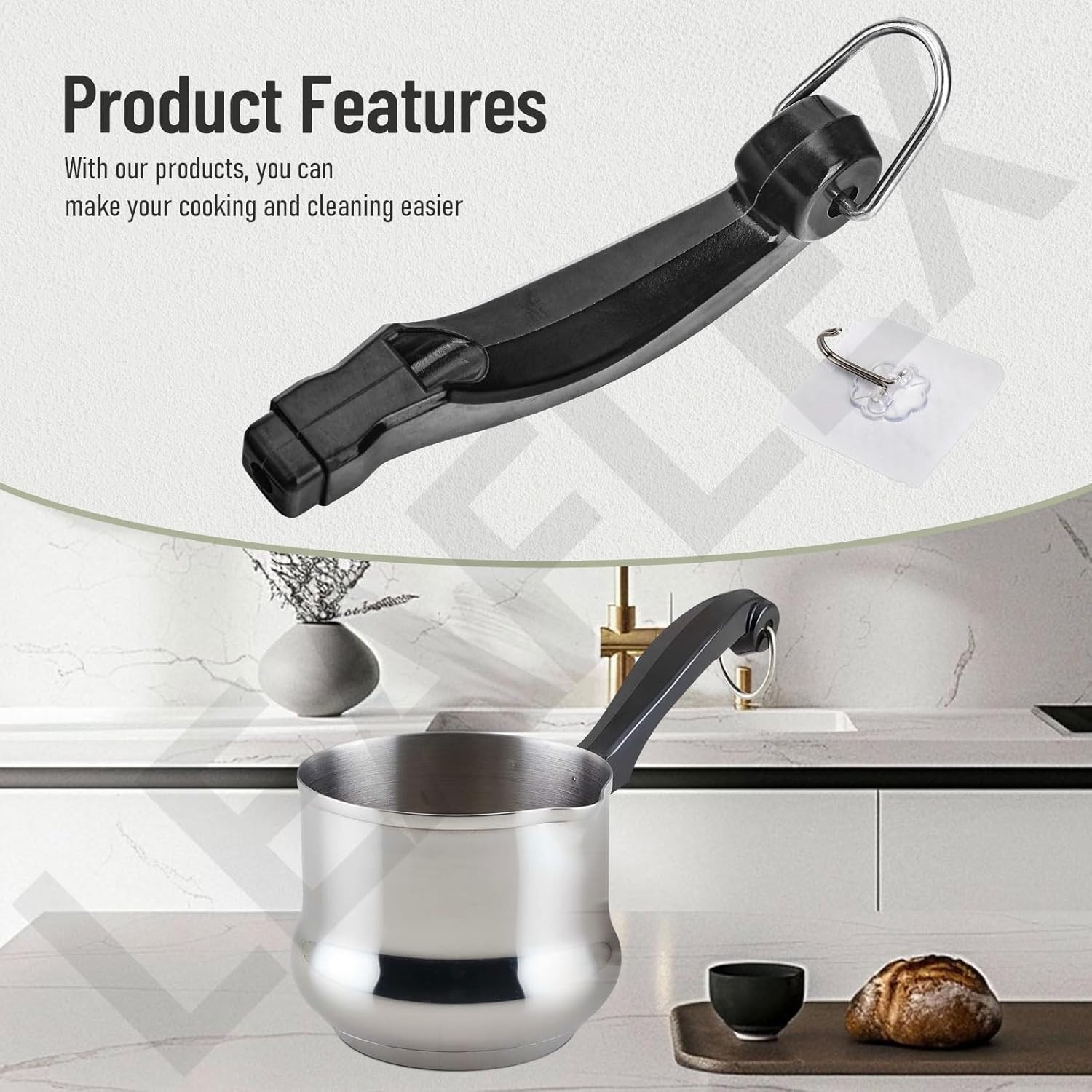 P08-031 Replacement Saucepan Handle (Short) for Farber-Ware Sauce Pan, Includes