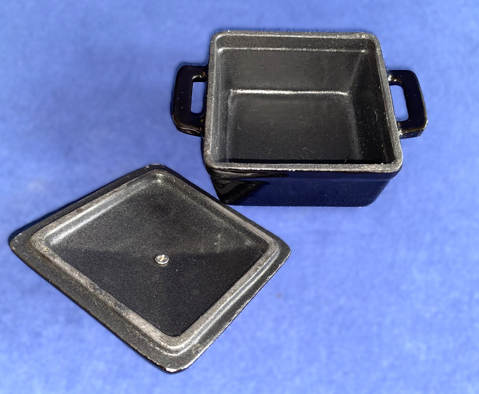 Gorham by Lenox Enamel Mini Cast Iron Cocotte Server, 3.75×1.75 in