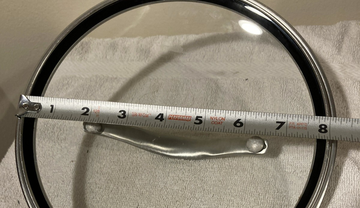 Calphalon Replacement Tempered Glass Lid 8″ Inner Stainless Steel Rim FREE SHIP
