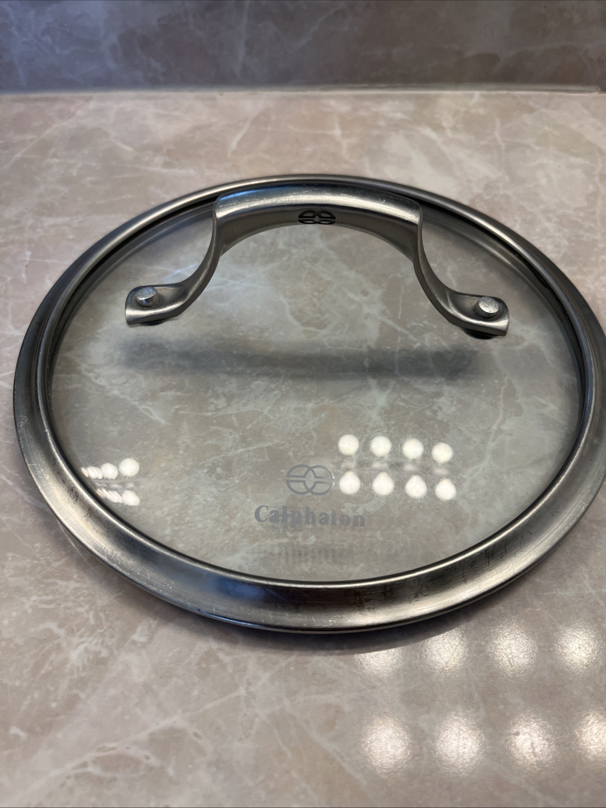 Calphalon Glass OEM Replacement Lid 7 7/8″ O.D. 7 1/8″ ID Pot or Pan Steel
