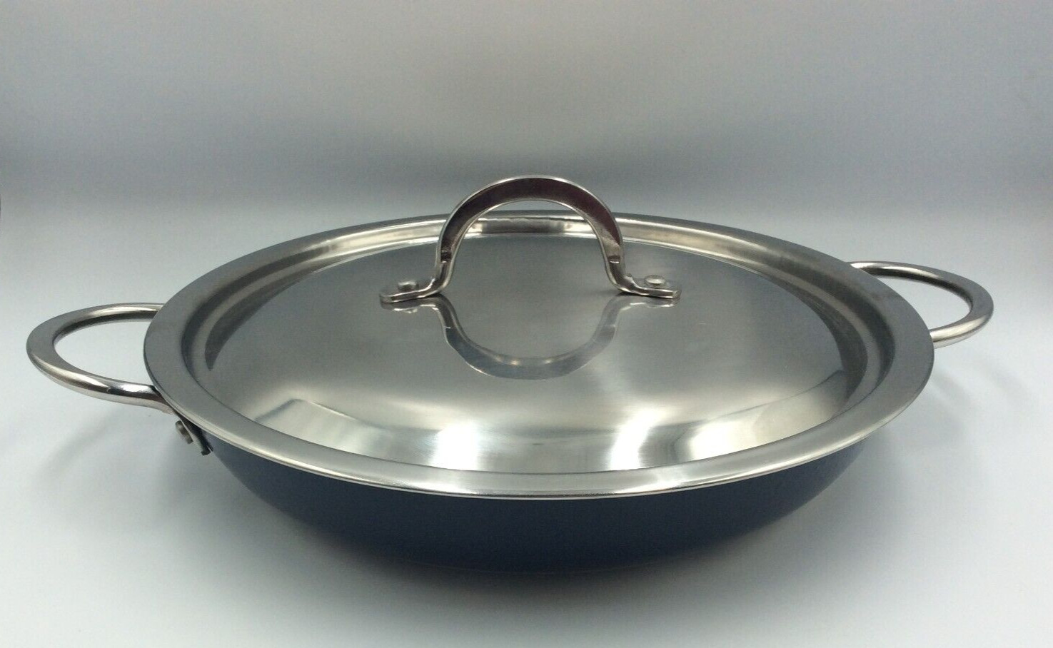 Bon Chef Classic Country French Collection Saute Pan, Cobalt Blue, 11.25” x 2 “