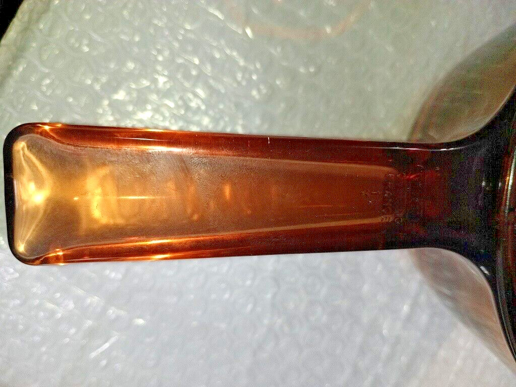 CORNING VISION Amber Glass 1 L Saucepan w Pour Spout & PYREX Lid, Made in FRANCE