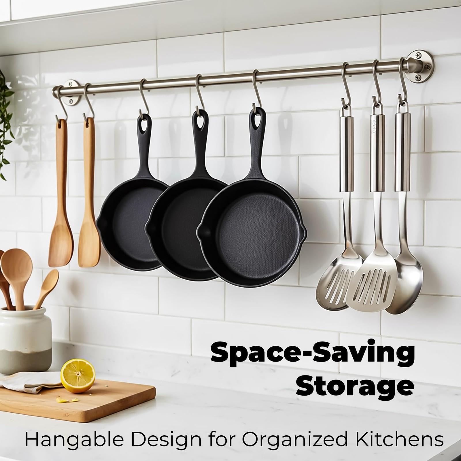 Best Hiceeden 4 Pack Small Cast Iron Skillet, 5-1/2 Inch Frying Pans with Double