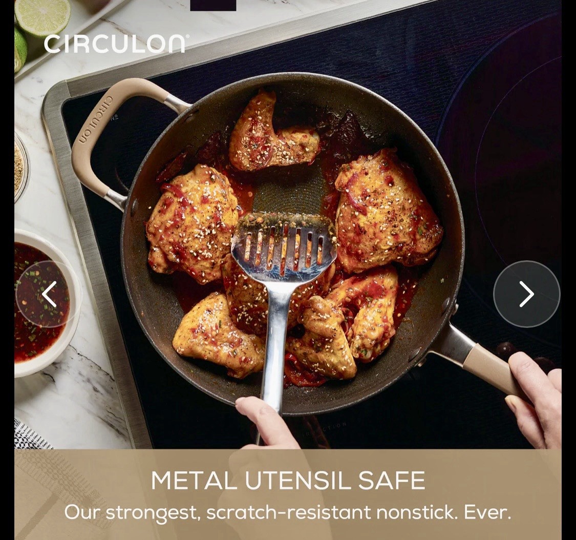 Circulon 13 Piece Non-Stick Cookware Set, A1 Series Scratch Defense BRONZE NEW