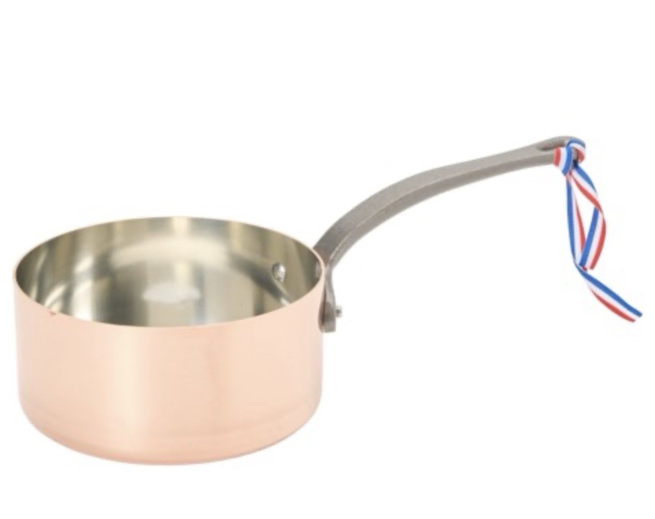 Baumalu Copper Sauce Pot Iron Handle Made in France 1.75 Qt, 6.5” NEW