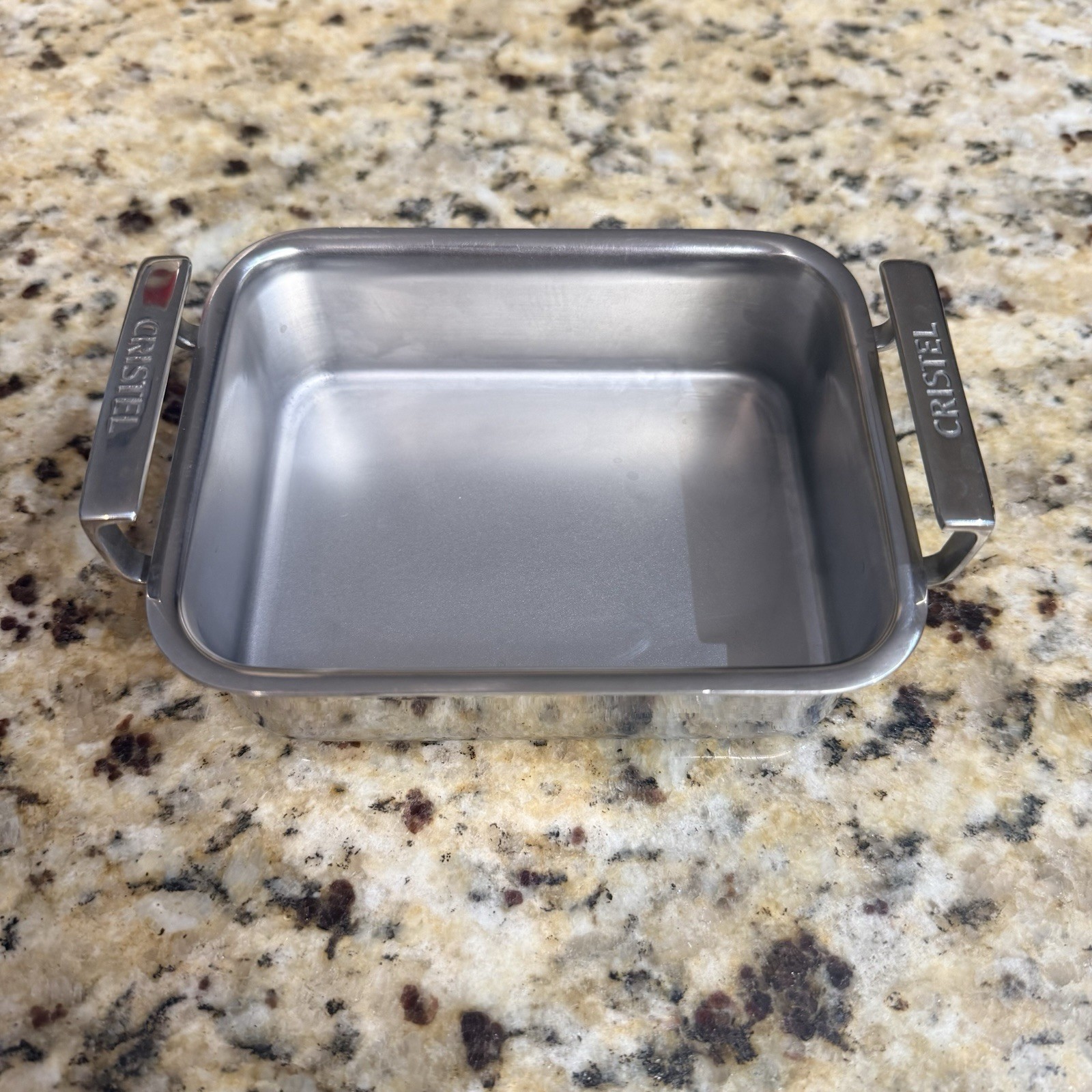 CRISTEL 18/10 Stainless Steel Mini Roasting Pan 3-Ply Roaster 3.9” 10×12 cm NIB