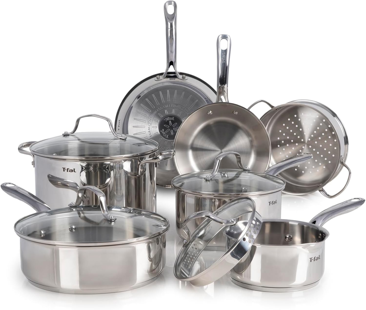 Stainless Steel Cookware Set 11 Piece Induction Cookware Oven Safe to 500°F