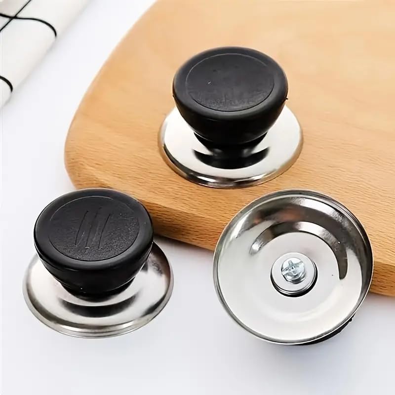 3x Anti-Scald Lid Handles – Universal Stainless Steel Lid Accessories