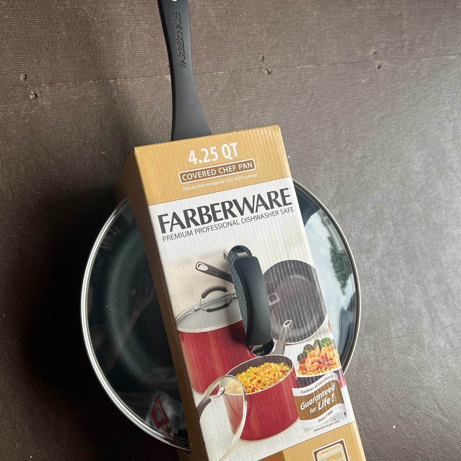 Farberware Premium 4.25 Qt. Professional Dishwasher Safe Covered Chef’s Pan