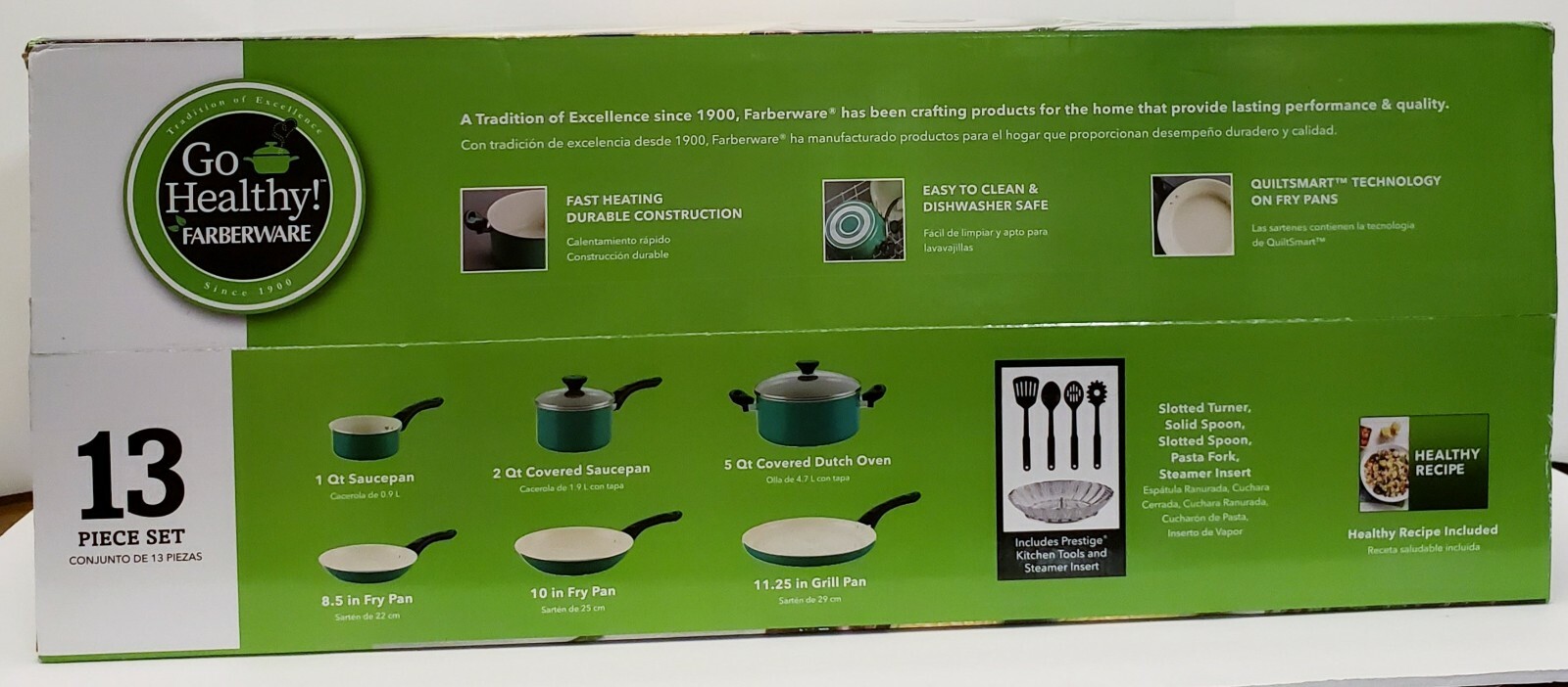 Go Healthy! By Farberware 13 Piece Nonstick Pots And Pans Cookware Set W/ Tools