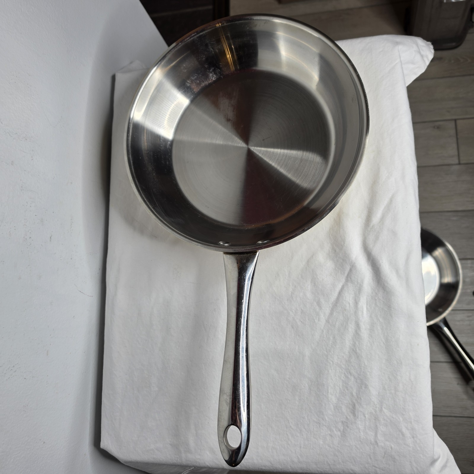 Cooks Club Stainless Steel Cookware Gold Sides Frying Pans Vintage Quality