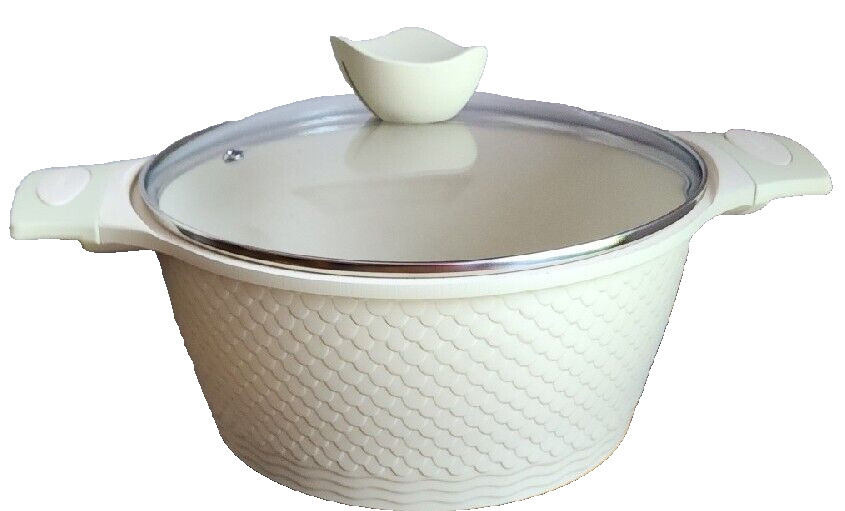 CAROTE 4.5 Qt Casserole w/Lid ~ Induction Stone Nonstick Aluminum/Granite GREEN