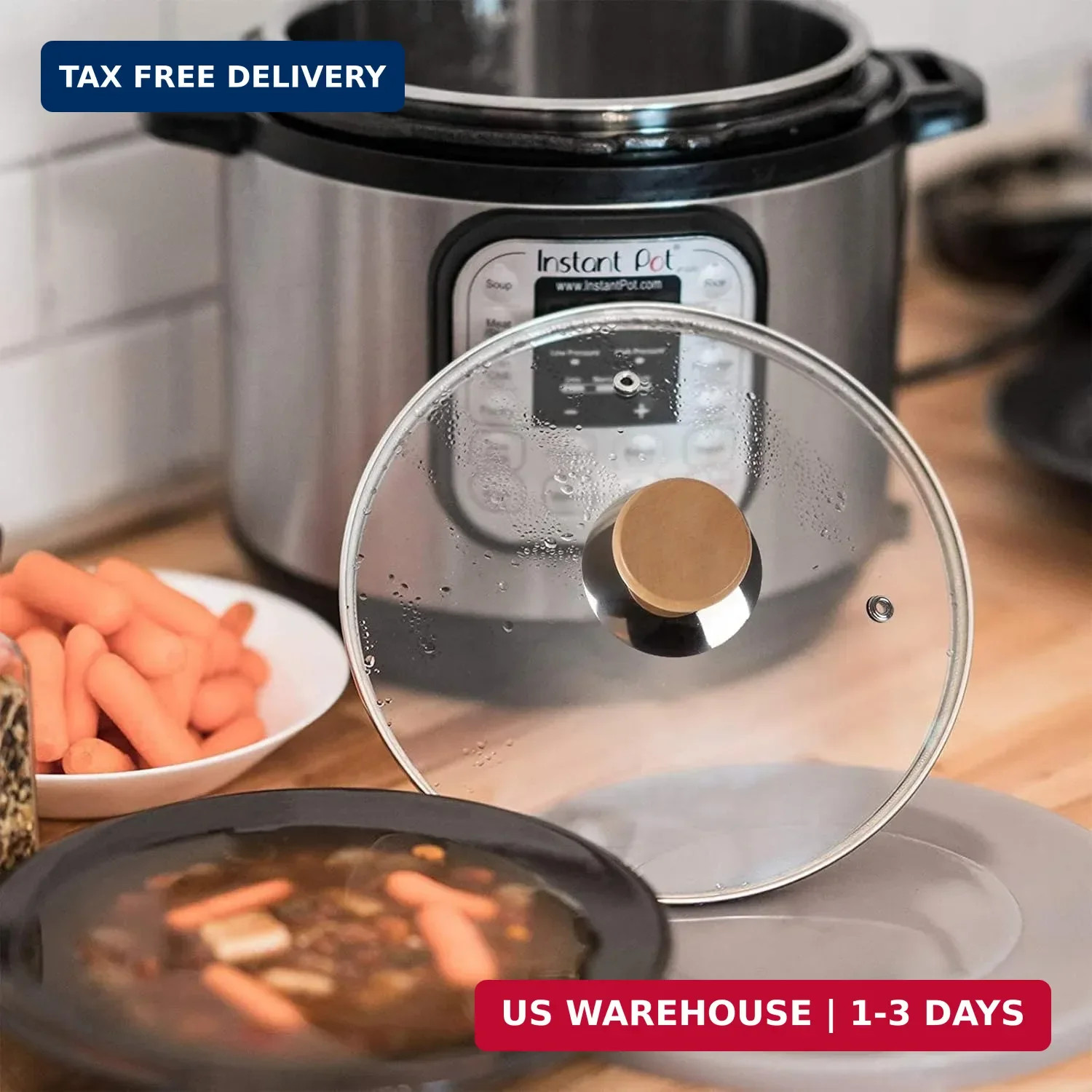 Tempered Glass Lid & Silicone Cover for Instant Pot 6 Quart – Set of 4 Accessori