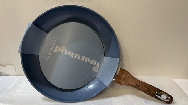 NEW Phantom Chef 12″ Fry Frying Saute Pan Hammered Cast Nonstick Aluminum – BLUE