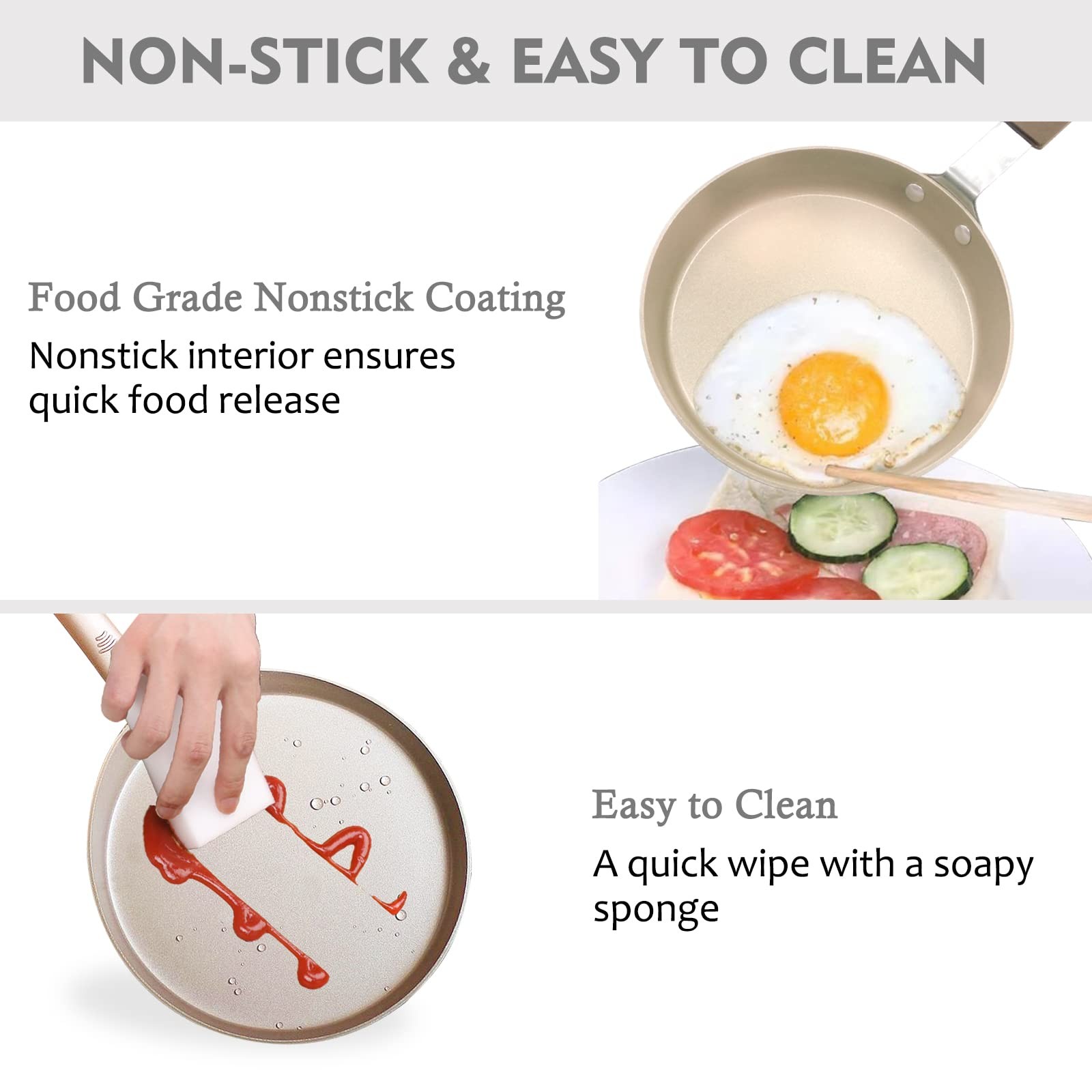 8 Inch Nonstick Crepe Pancake Pan Induction Omelette Carbon Steel Skillet