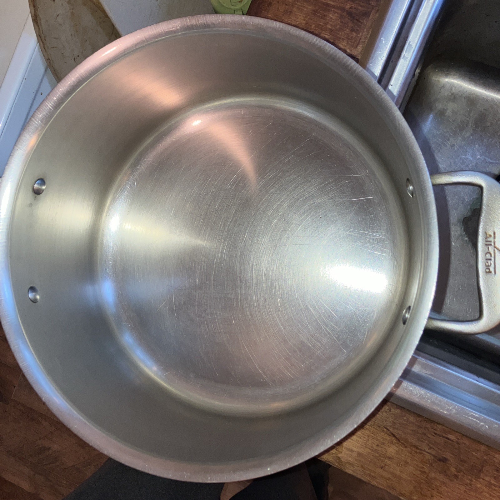 Vintage All-Clad Metalcrafters Master Chef 8 Qt Stock Pot #508 USA Clean No Lid