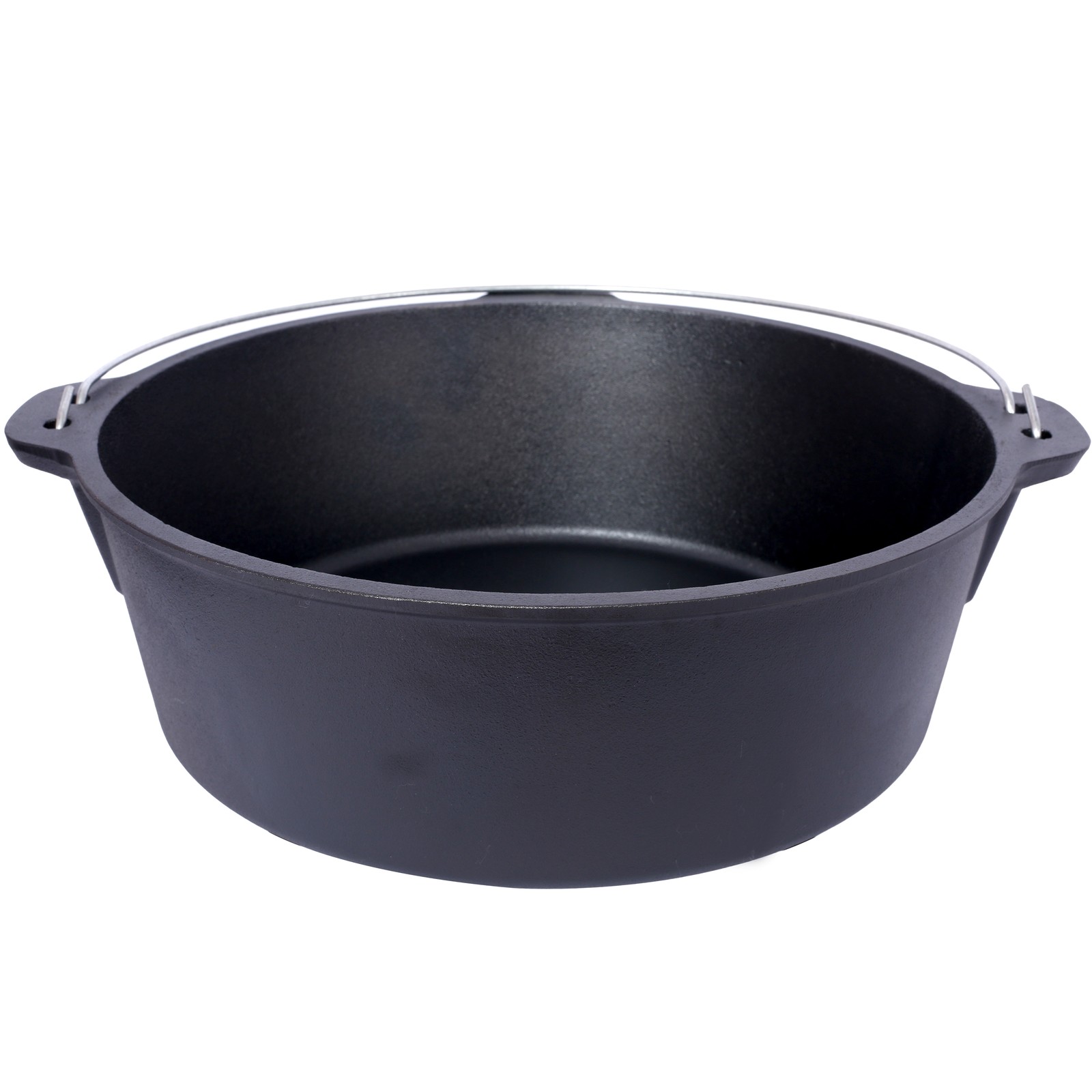 Tileon Dutch Oven12 qt Cast Iron Black Pre-Seasoned Lid Fireplace BBQ Camp Bake