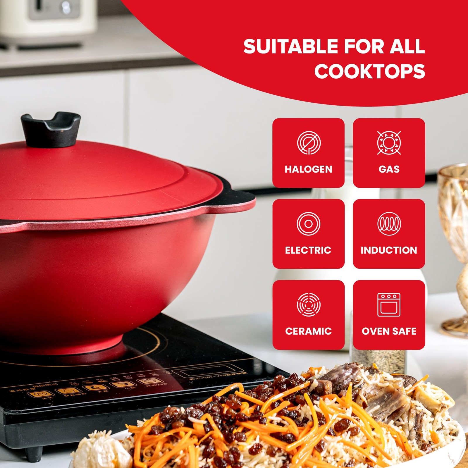 Qabili Pilaf Pot – Traditional Afghan Pilau Pot with Non-Stick Coating, Perfe…