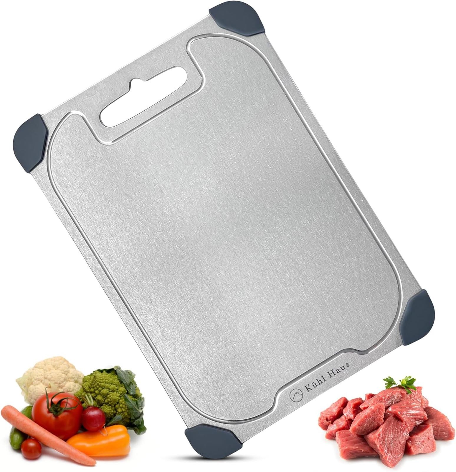 Titanium Cutting Board Non-Slip Juice Groove Extra Large Heavy Duty Kitchen New