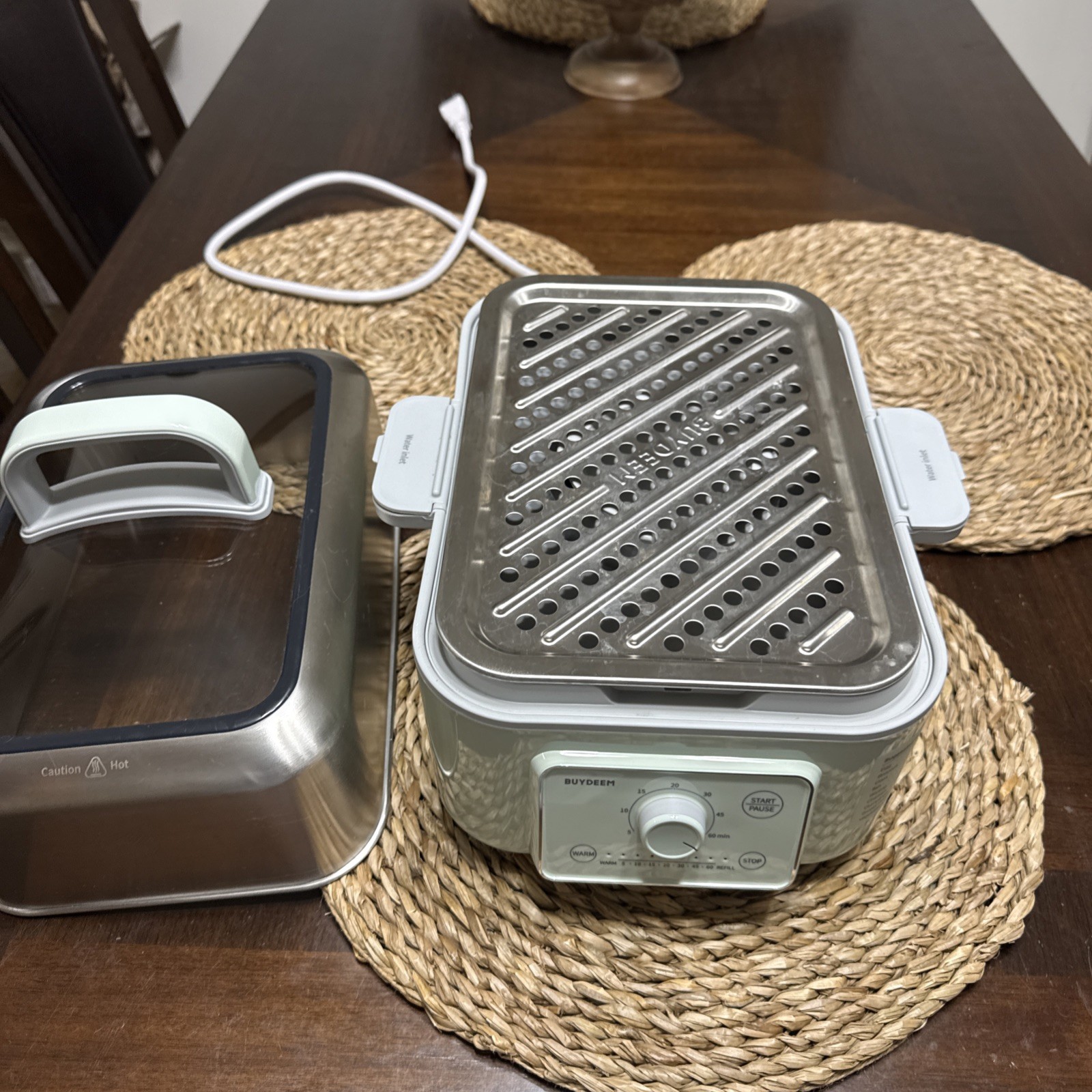 BUYDEEM G6246US Electric Food Steamer 1500W Single Tier Analog Timer