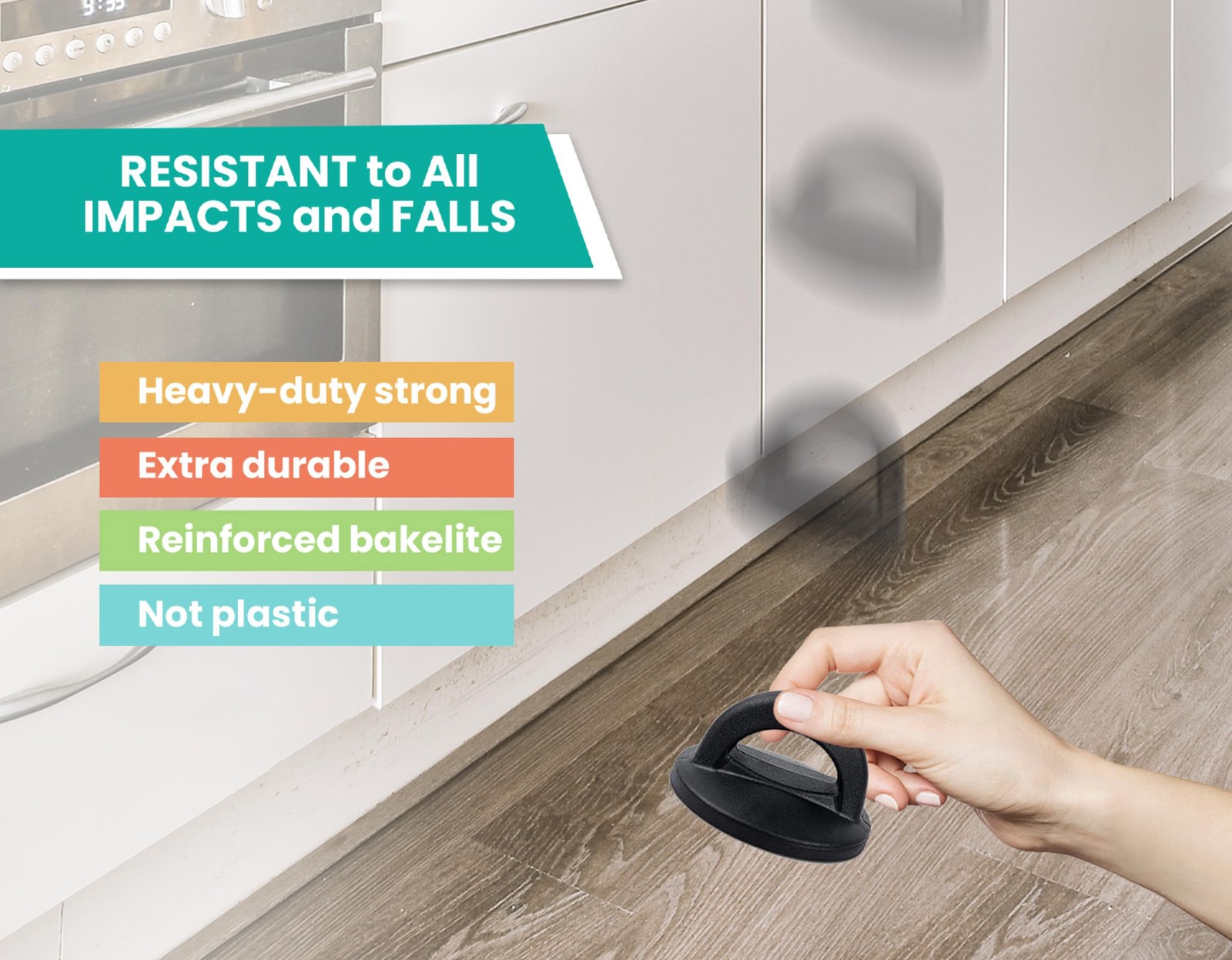 Steel Glass Lid Knob Replacement, Durable Pot Handle, Universal Fit, Black