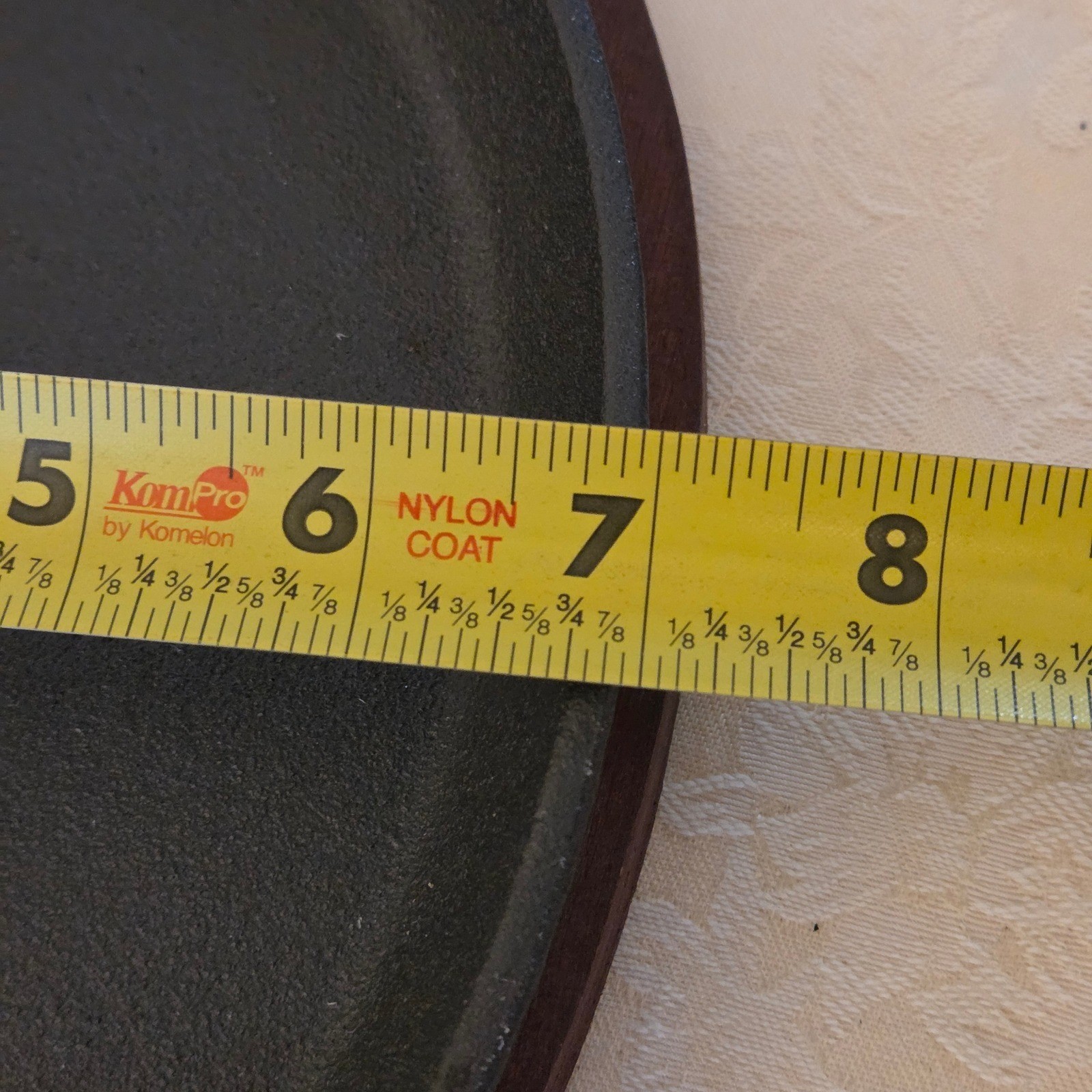 Cast Iron Fajita Skillet Oval 9.5 x 7-inch Sizzle Plate w/ Wooden Trivet New