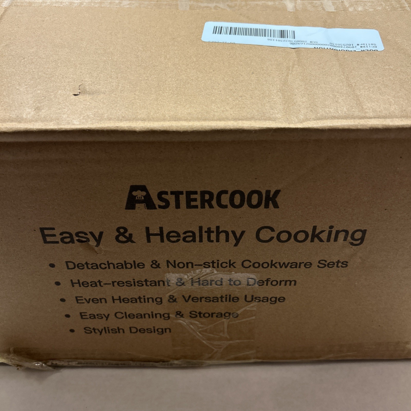 Astercook 20-Piece Pots and Pans Set, Nonstick Cookware Set with Detachable Hand