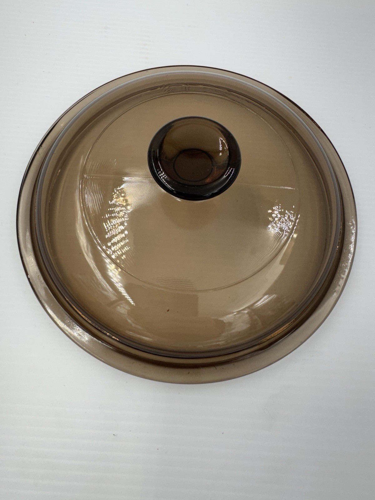 Pyrex V1C B 37 6.5” Lid Visions Amber/tan/brown