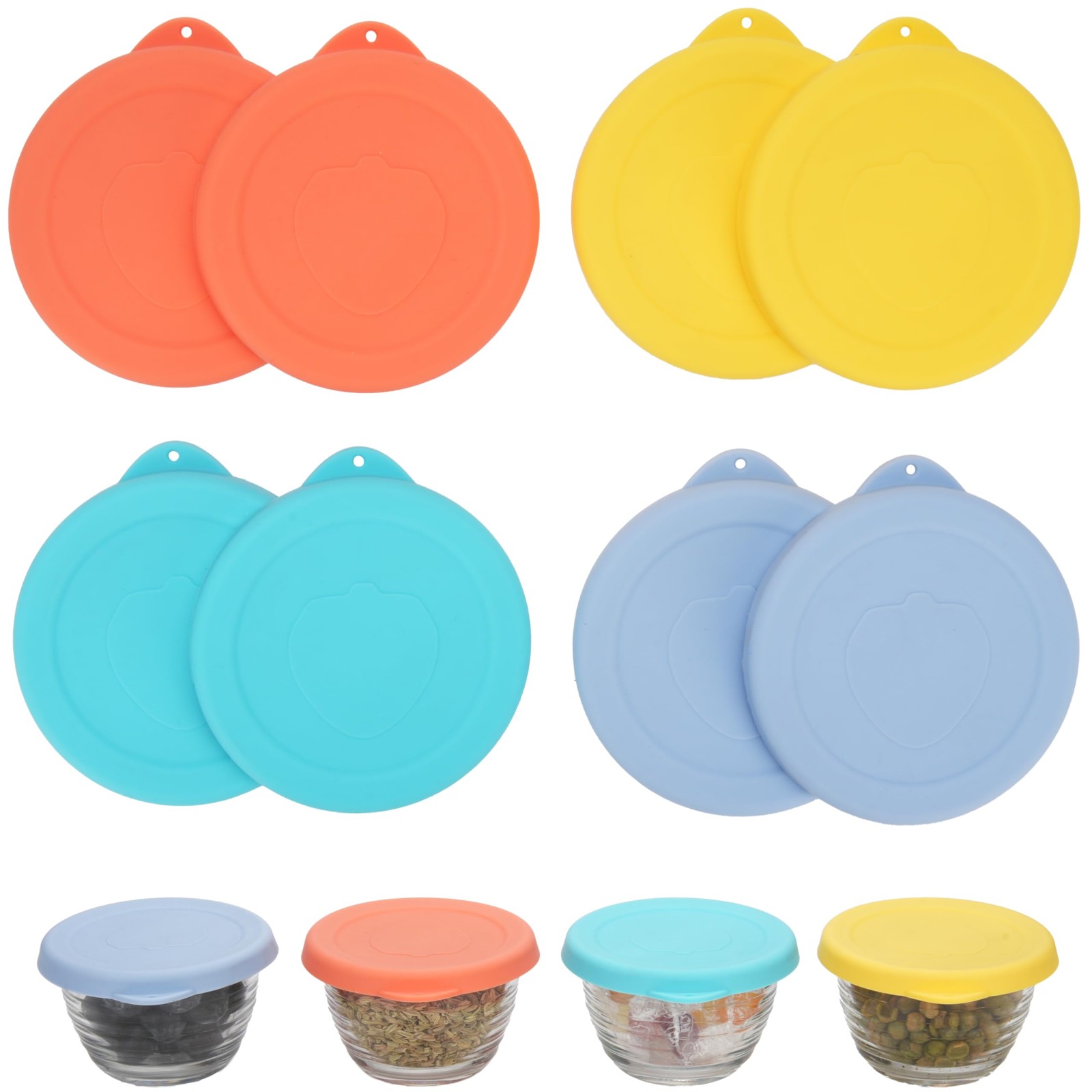Silicone Replacement Lids Compatible with Libbey 6.25 ounce Small Glass Bowls…