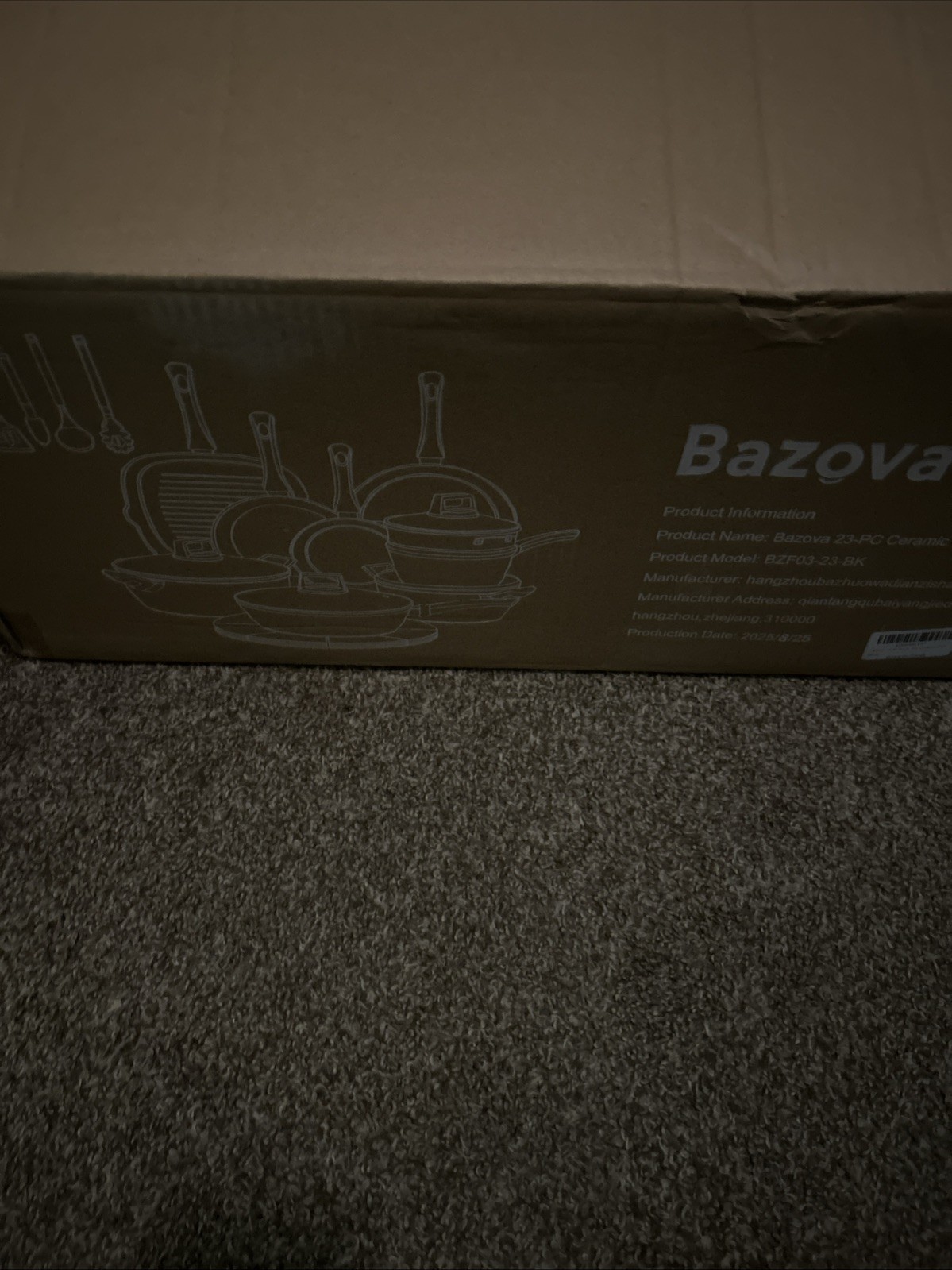 Bazova 23-Piece Pots and Pans Set Non Stick,Titanium Ceramic Cookware Set