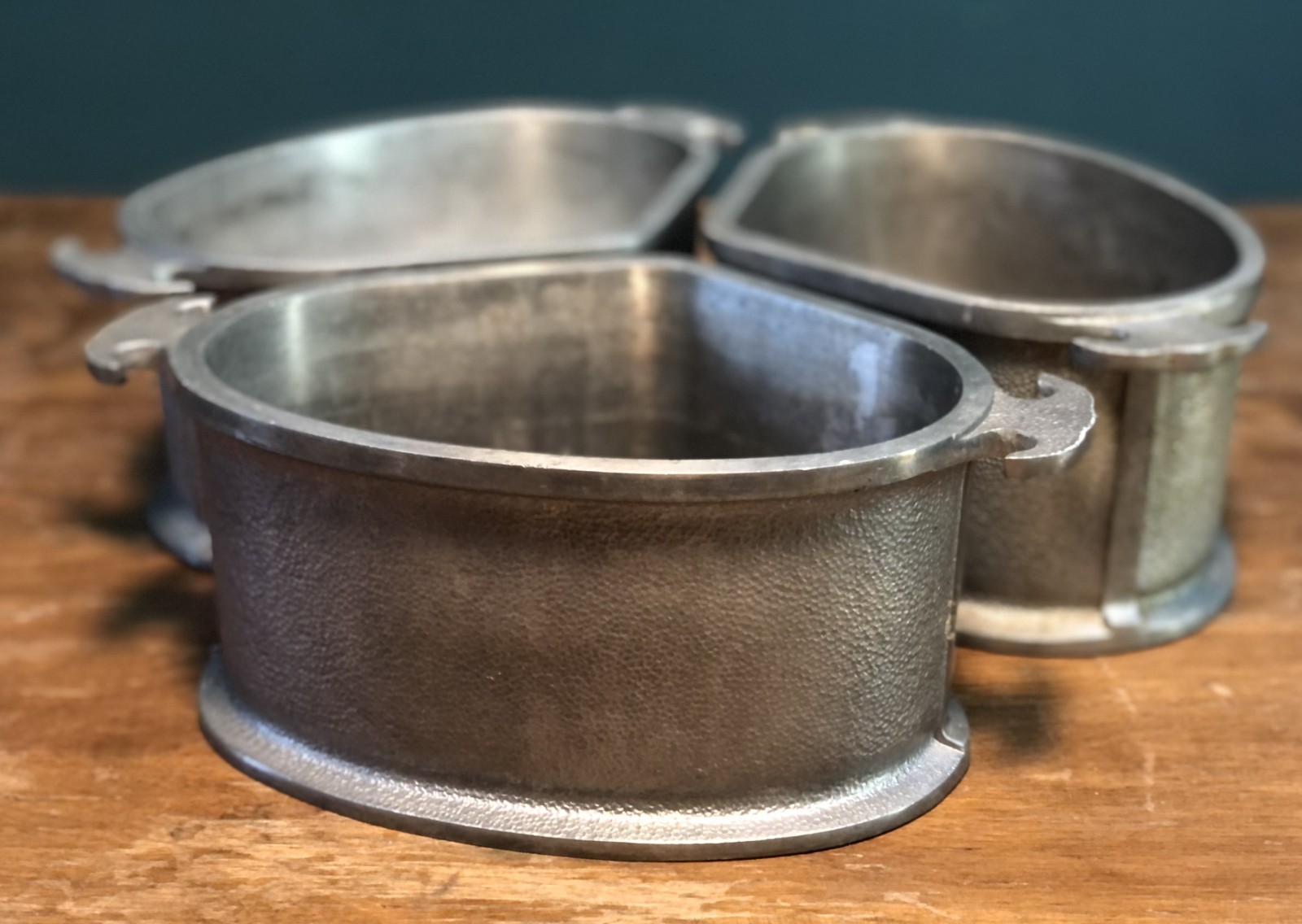3 Piece Vintage Guardian Service Aluminum Triangle Heart Shaped Cook Serve Set