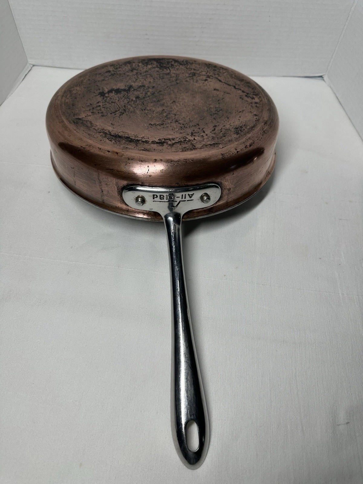 Vintage All-Clad Copper Stainless Steel Open Frying Saute Pan Skillet 11”