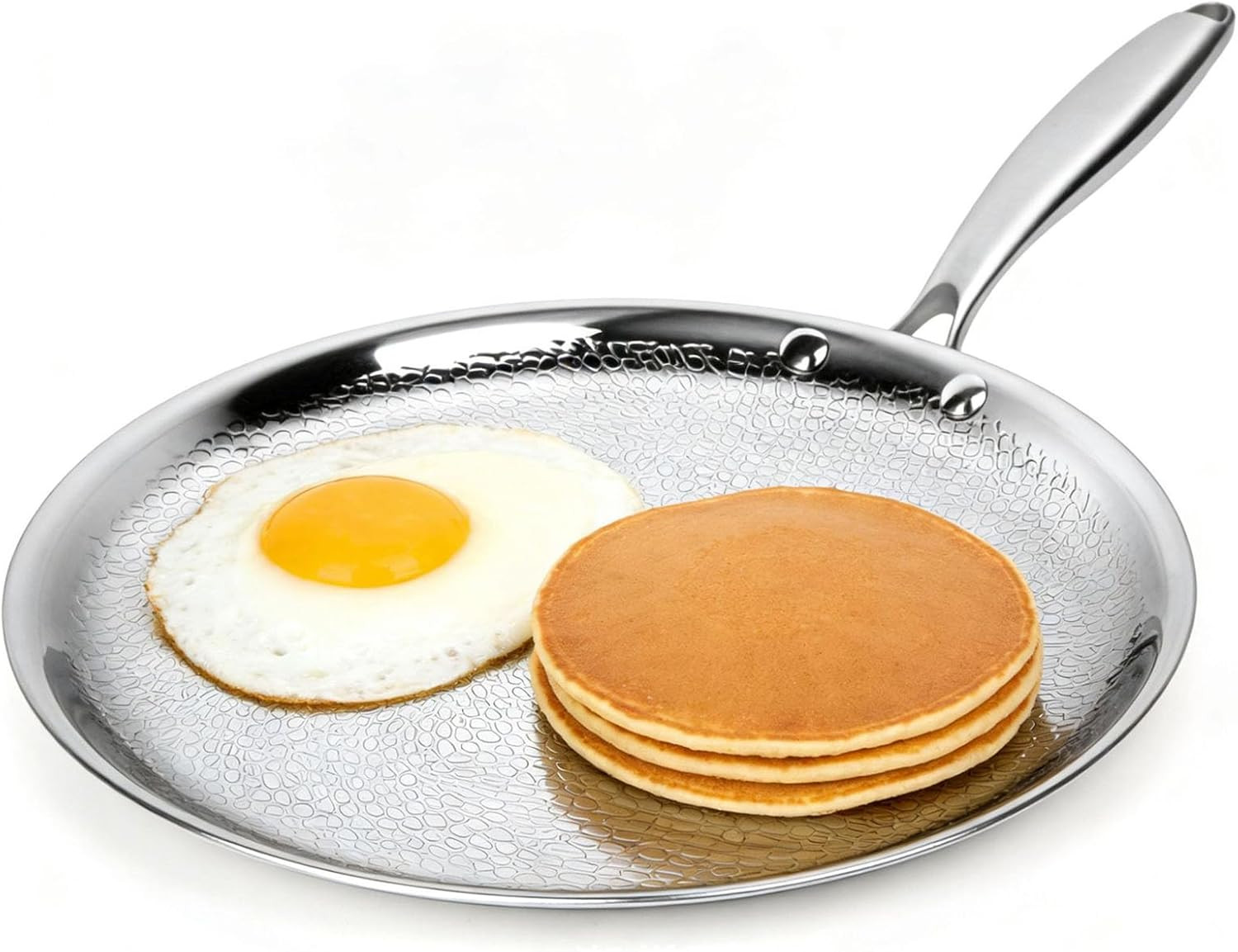 Titanium Hammered Pan, No Coating Nonstick Crepe Pan, Multifunctional Ultra-Dura