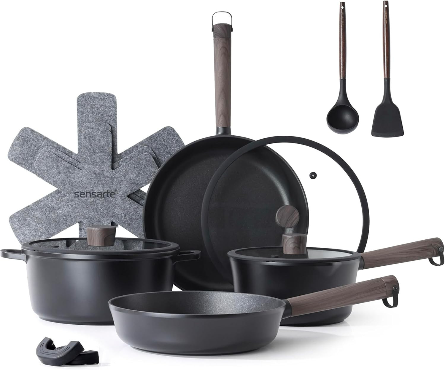 13Pcs Pots and Pans Set Nonstick Cookware Set Kitchen Cooking Frying Pans with S