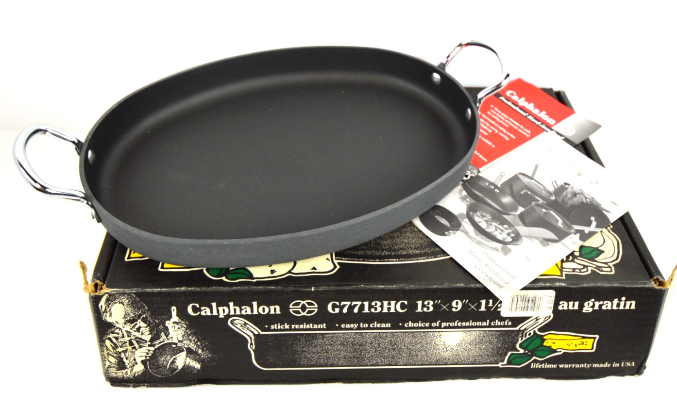 Calphalon Oval Au Gratin 13″ x 9″ x 1-1/2″ Nonstick Pan Number G7713HC Unused