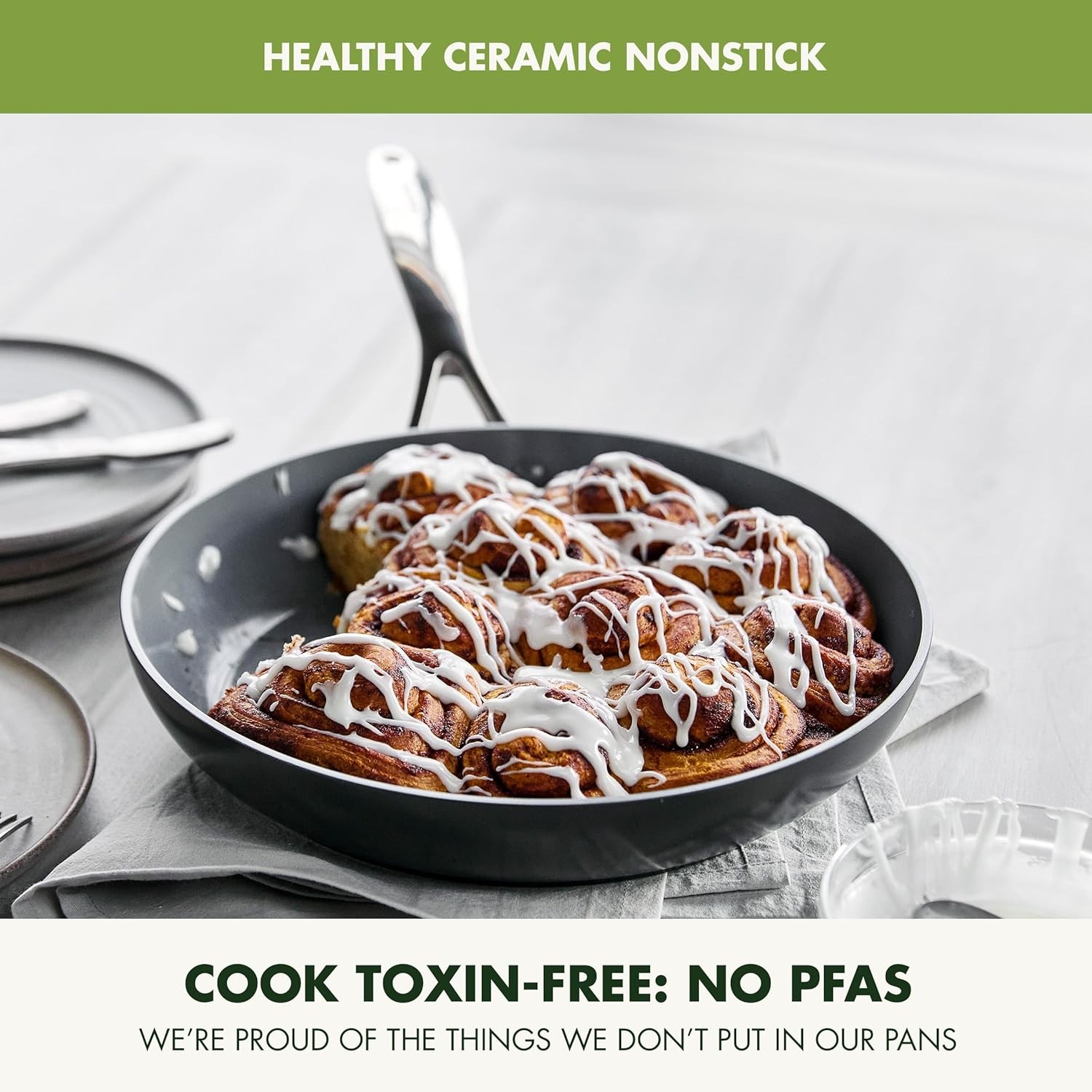 GreenPan Valencia Pro Ceramic Nonstick 22 Piece Cookware Set, Hard Anodized PFAS