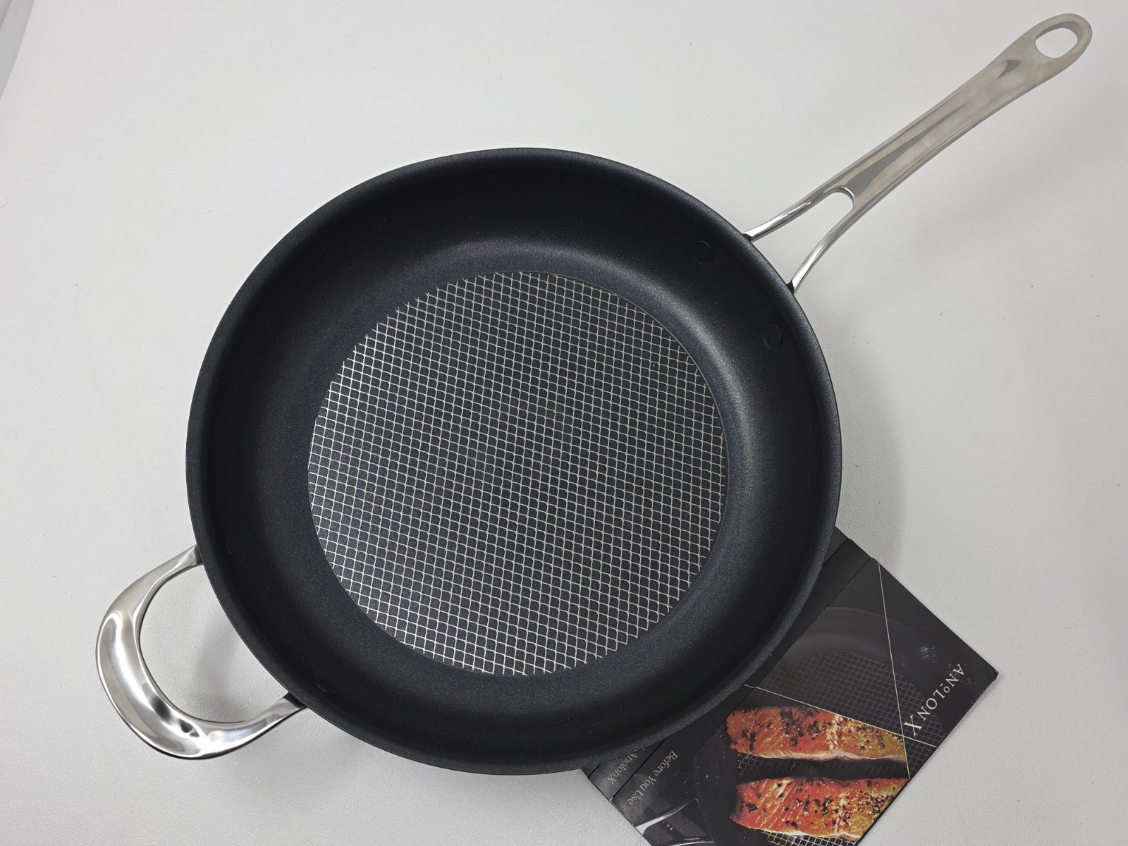 Anolon X Hybrid Nonstick Frying Pan with Helper Handle, 12″ Exclusive SearchTech
